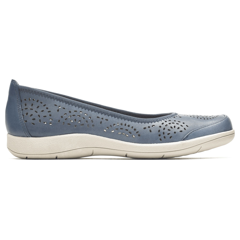 Rockport Singapore Womens Slip-On - Daisey Ballet Blue - KA1450692